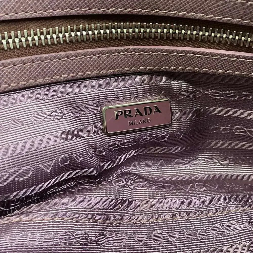 Prada Handbag Light Purple Nylon Leather